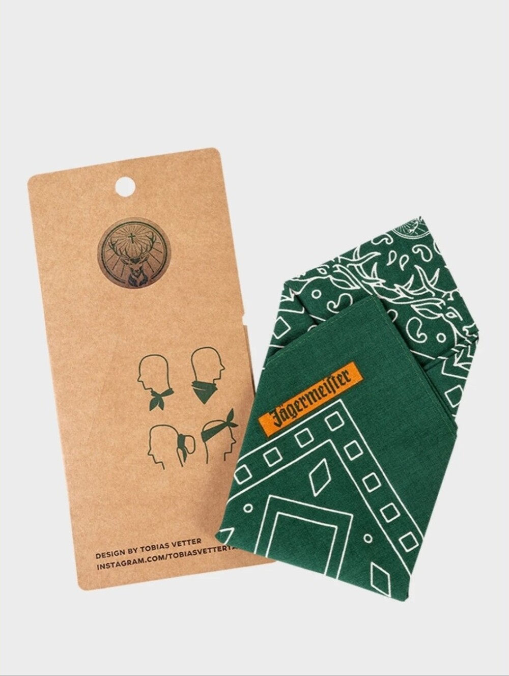 JAGERMEISTER BANDANA HANDKERCHIEF/SCARF - Wolfenbuttel Germany BRAND NEW